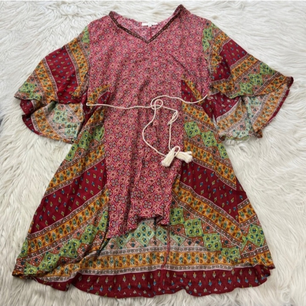 Umgee Women's Boho Printed Mini Dress / Tunic
